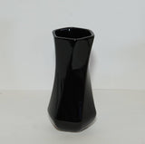 フラワーベース　花瓶　六角ひねり　陶器　C005　白/黒