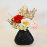 陶器　花瓶　一輪挿し 黒
