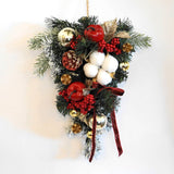 クリスマスリース　クリスマススワッグ20×26cm　6174レッド
