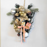 クリスマスリース　クリスマススワッグ20×26cm　6174ピンク
