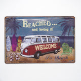 サインプレート　ティンプレート　BEACHED　Z135