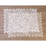 コットンレース　レクト 34×25 ナチュラルカントリー雑貨 02K004