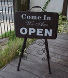 オープンクローズスタンド　ブラウン　OPEN/CLOSED　#7052　看板