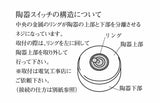 陶器スイッチ  ホワイト　HS2334 アクシス