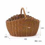 ユティル　PPバスケット　29×22　オーバルLサイズ　水洗い可