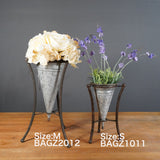 BAGZ1011/BAGZ2012　ブリキポット　スタンド付き