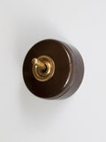 陶器スイッチ　ブラウン　HS2339 アクシス